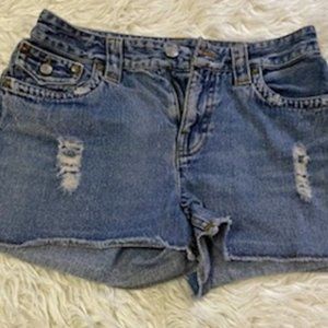 Jeanology Distressed Jean Shorts